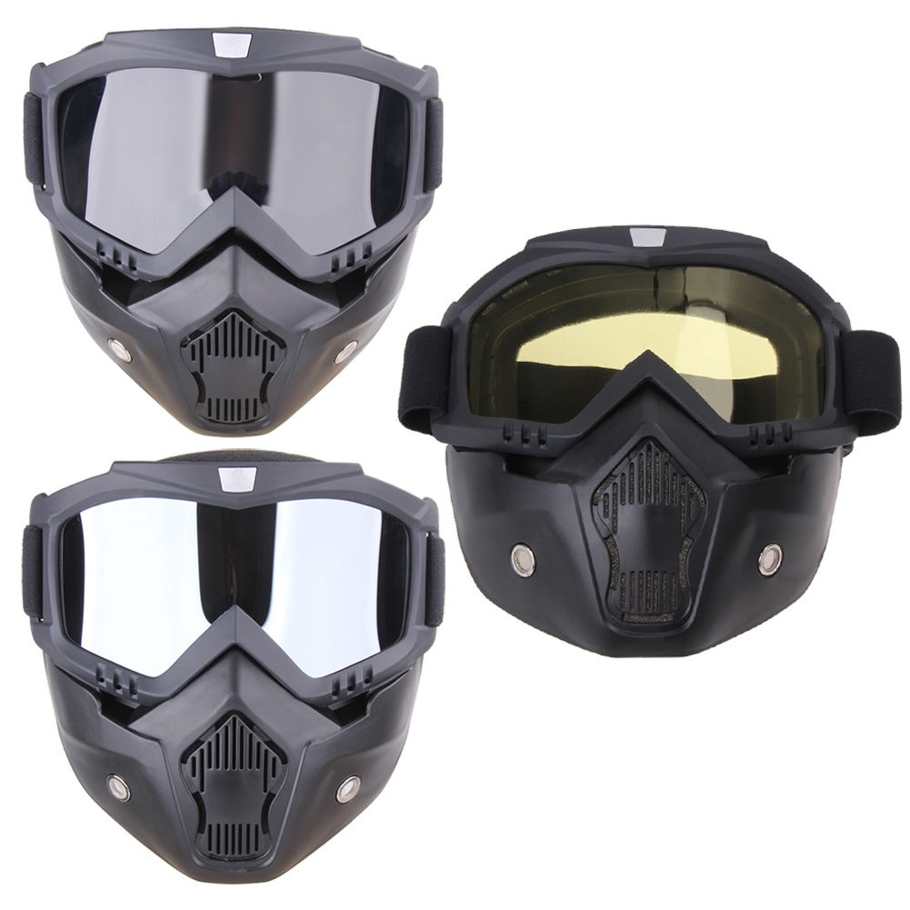 Motorcycle Goggles Mask Detachable Style Protect Padding Helmet, Silver, 501 Original
Motorcycle Goggles Mask Detachable Style Protect Padding Helmet, Silver, 501 Original