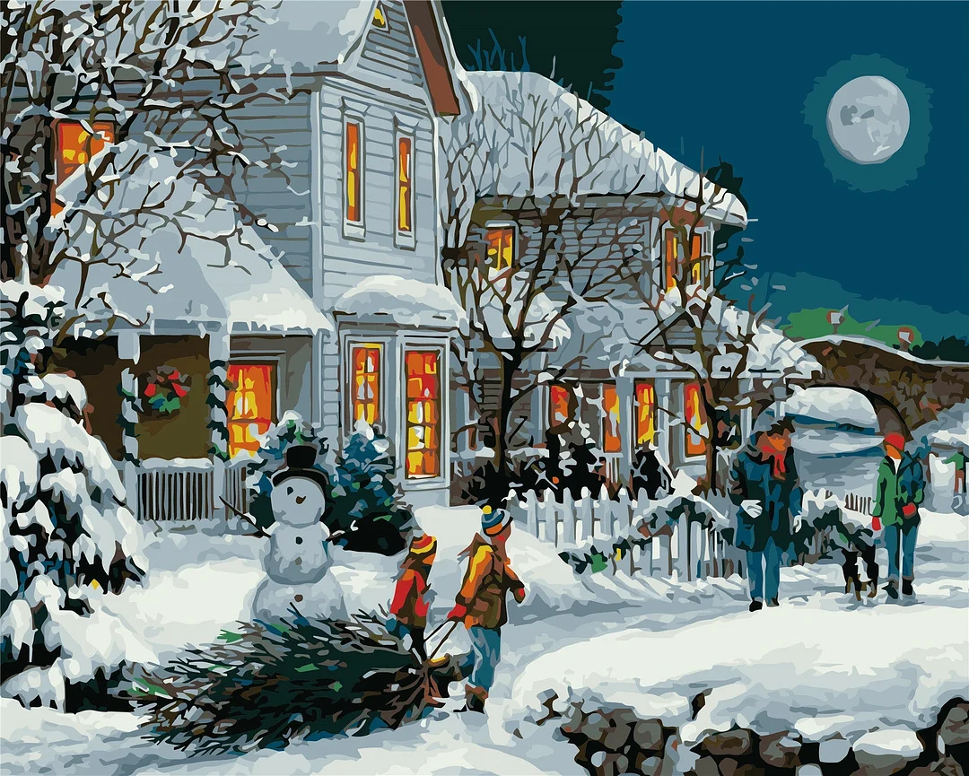 Christmas Paint By Numbers Kits UK WH-80693