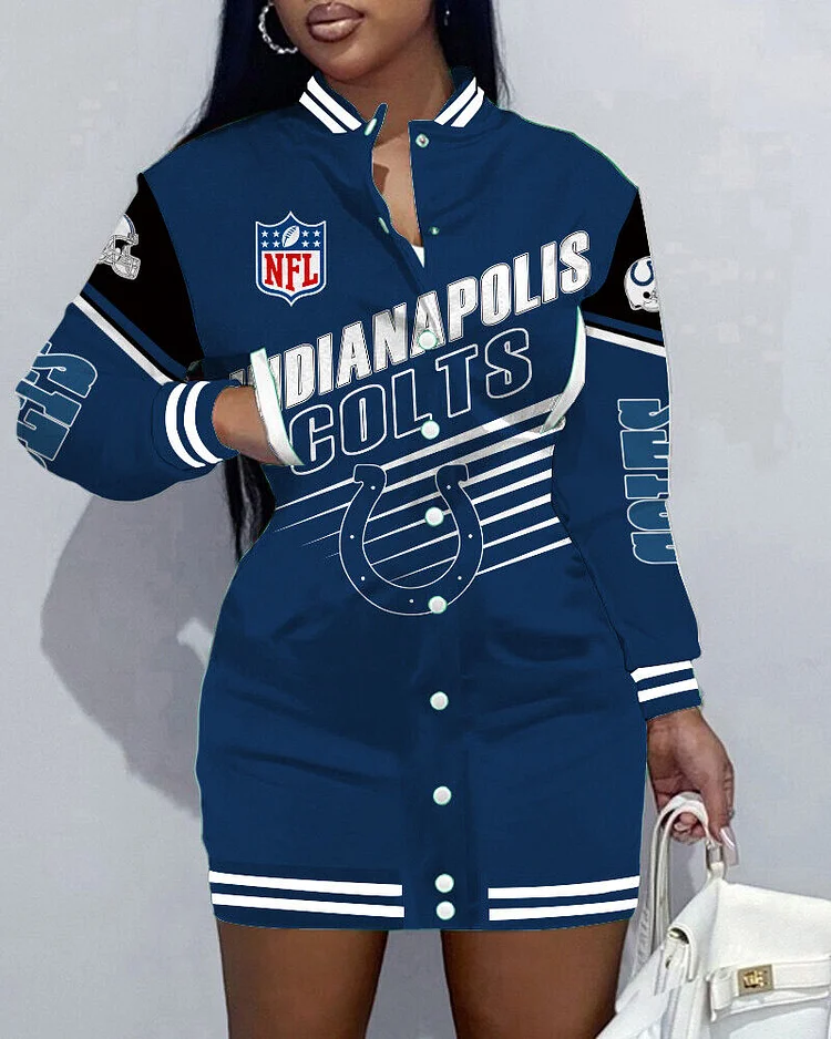 Indianapolis Colts
Limited Edition Button Down Long Sleeve Jacket Dress