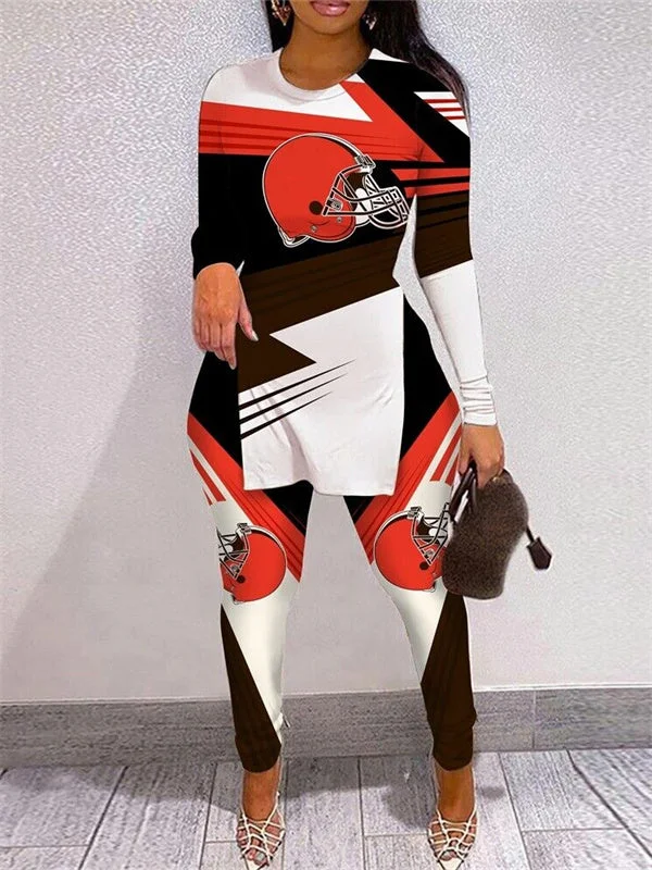 Cleveland Browns
Limited Edition High Slit Shirts And Leggings Two-Piece Suits
