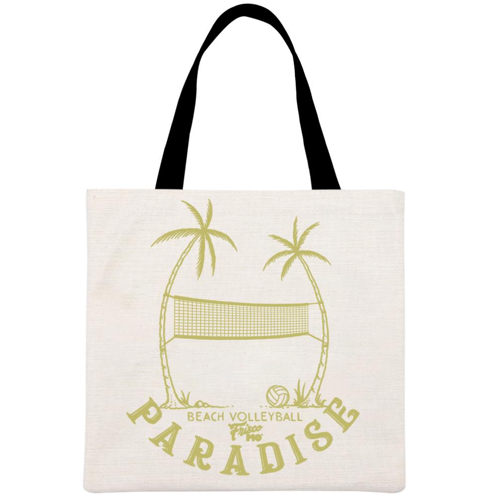 Beach Volleyball Paradise Printed Linen Bag-Guru-buzz