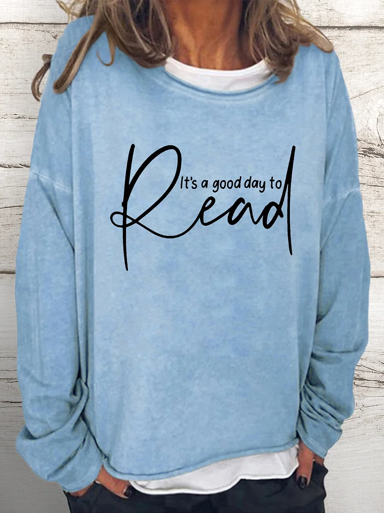 💯Crazy Sale - Long Sleeves - It's A Good Day To Read A Book Sweatshirt - 03099