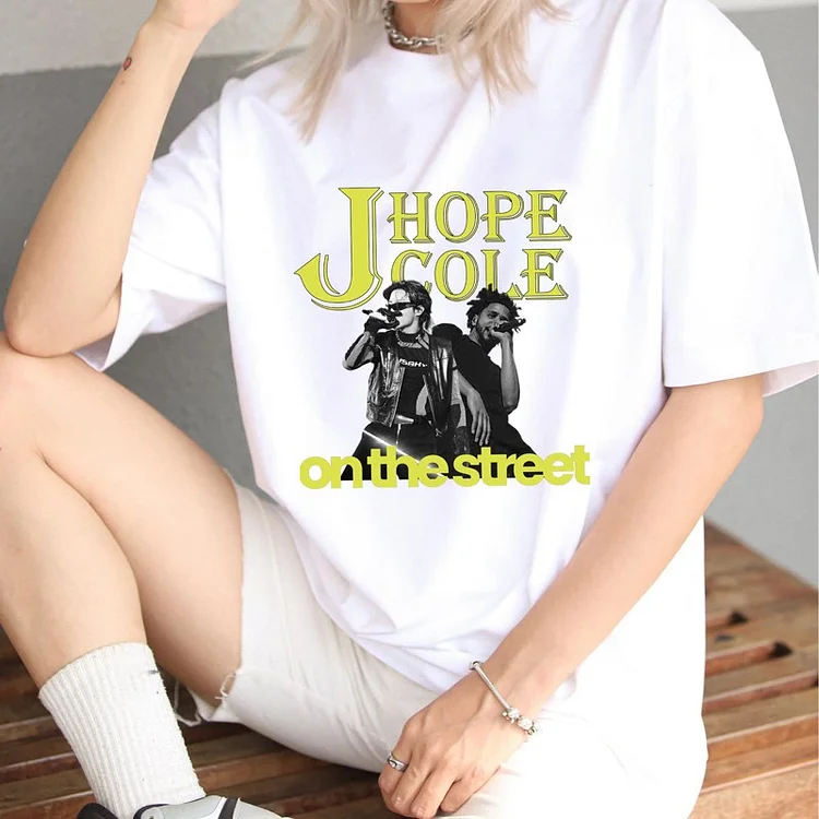 BTS J-Hope On The Street with J. Cole Street Style T-shirt