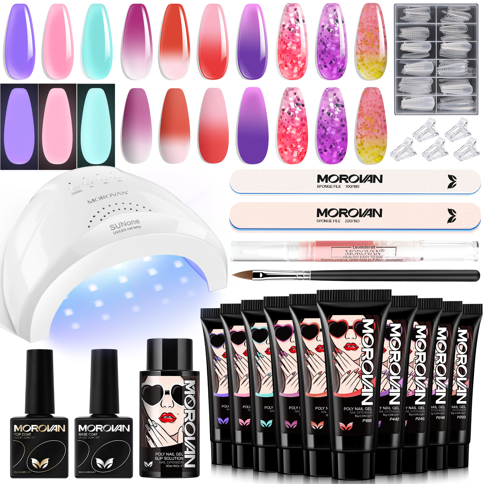 Free Choice 10 From 120+ Colors 15ml Poly Nail Gel Bundle | MOROVAN
