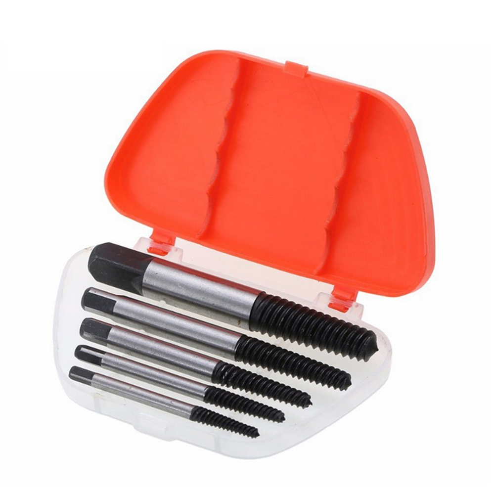 Damaged Screw Extractor Broken Bolt Stud Drill Out Bit Remover Guide Set, 5 piece set., 501 Original
Damaged Screw Extractor Broken Bolt Stud Drill Out Bit Remover Guide Set, 5 piece set., 501 Original