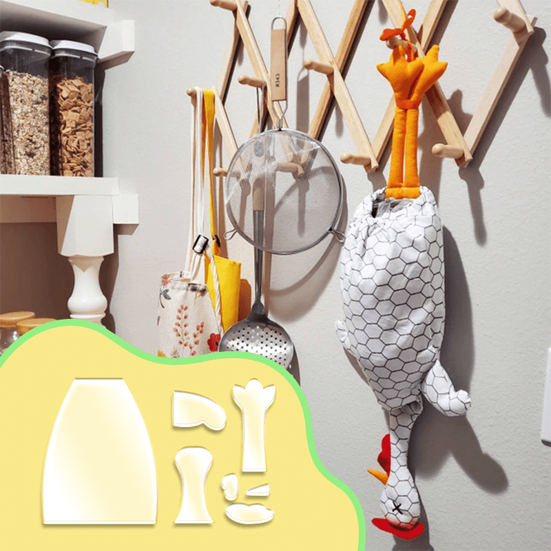 Country Chicken Grocery Bag Holder Template With Instructions