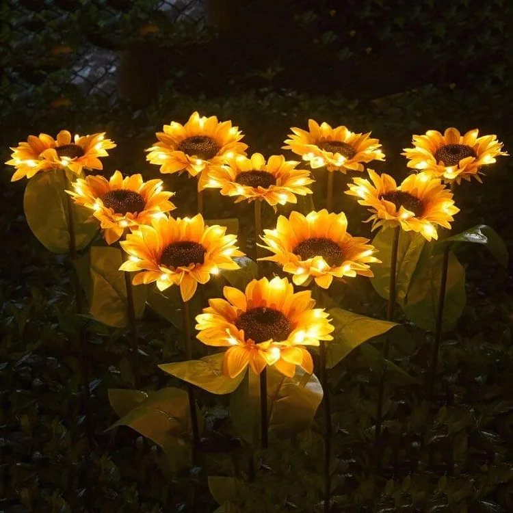 Outdoor LED Sunflower Solar Lawn Light