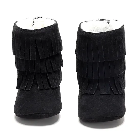 Baby Girls Cute Keep Warm Tassel Mid-calf Boots