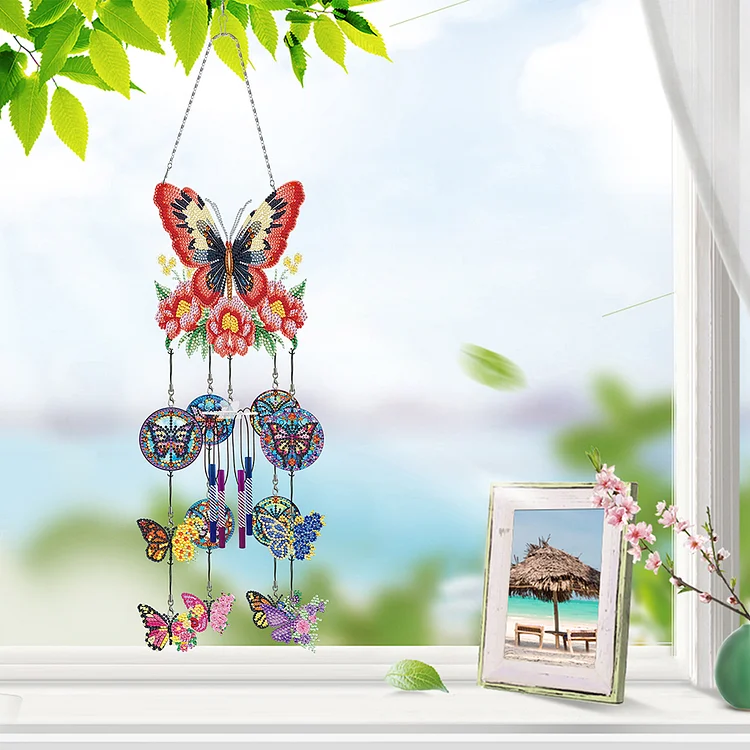 DIY Diamond Art for Home Decor Double Side 3D Wind Chime Pendant Hanging Kit