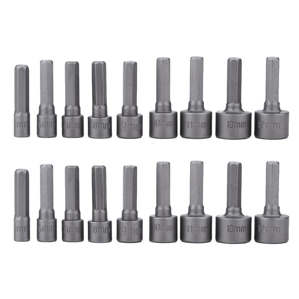 18pcs/set 5mm-13mm Hex Socket Sleeve Nozzles Nut Driver Drill Bit Adapters, 501 Original
18pcs/set 5mm-13mm Hex Socket Sleeve Nozzles Nut Driver Drill Bit Adapters, 501 Original