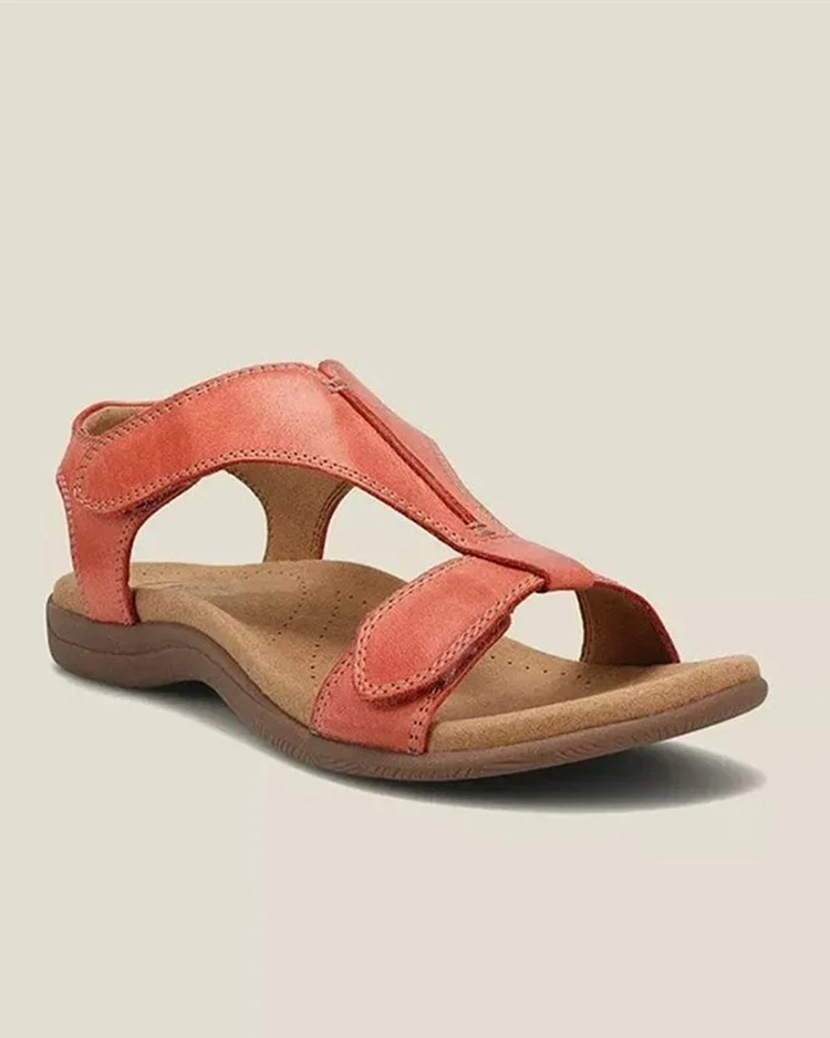 Women's Flat Arch Velcro Casual Beach Sandals