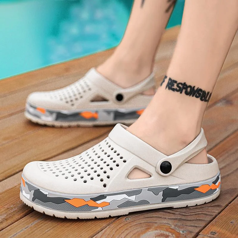 2021 summer casual men's hole shoes outdoor beach