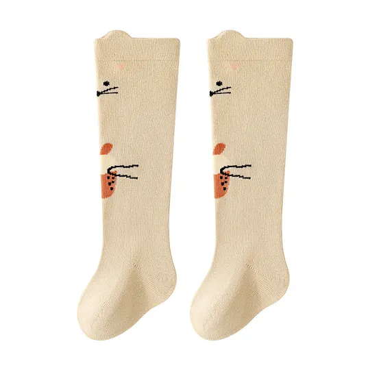 Baby Cute Cotton Cartoon Print High Elastic Knee Socks