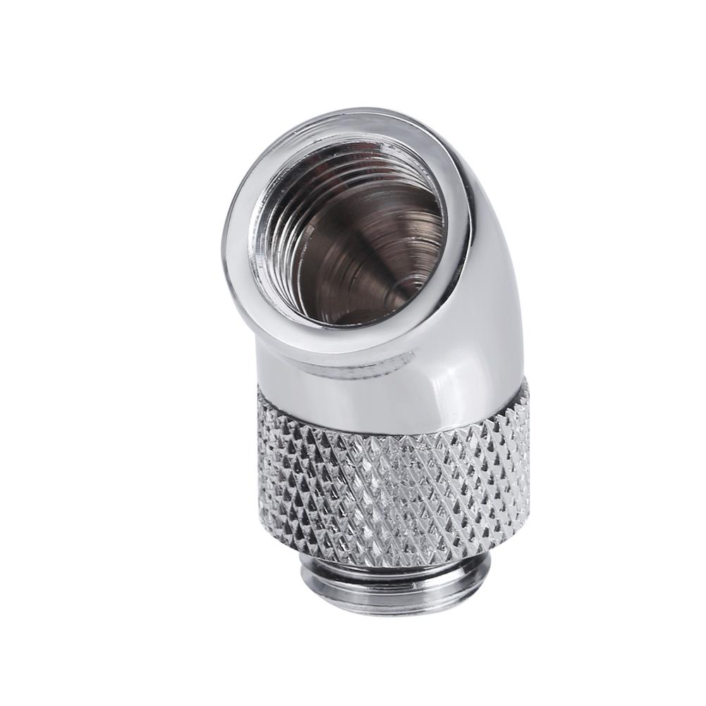 G1/4 Screw Thread 45 Degree Elbow Rotation Brass Connector Fitting(Silver), 501 Original
G1/4 Screw Thread 45 Degree Elbow Rotation Brass Connector Fitting(Silver), 501 Original