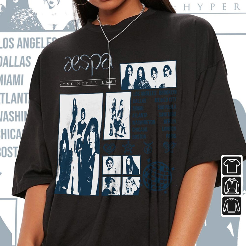 aespa 2023 'SYNK : HYPER LINE' LIVE TOUR Vintage T-shirt