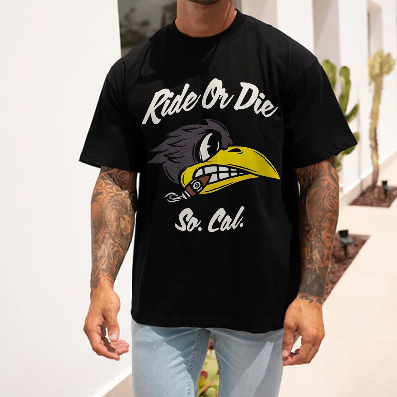Crow So Cal Printed Men's T-Shirt - Devcarry