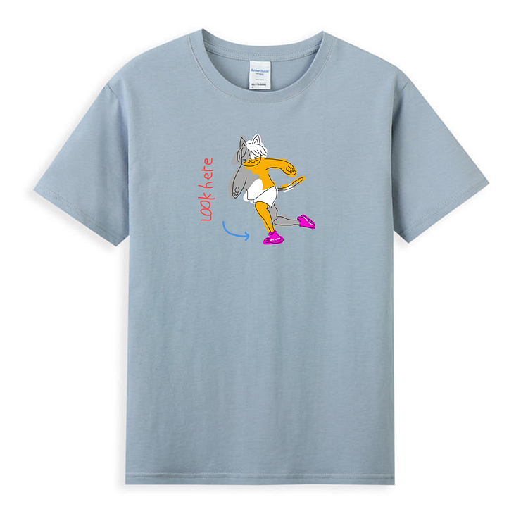 Unisex Just Soso Shirts Cat's Sneaker Haze Blue