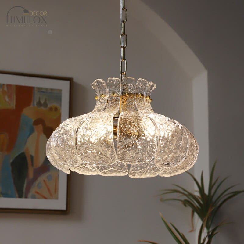 Vintage-Style Handmade Retro Glass Chandelier Lamp For Elegant Bedroom Home Decor D40Cm Chandelier