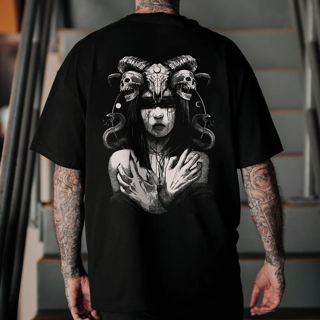 Satan's Messenger Printed Men's T-shirt -  