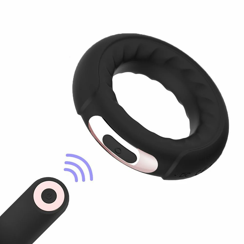 Vibrator Vibrating Penis Ring for Clitoral Stimulation, Remote Control Clitoris Stimulator Massager - Rose Toy
