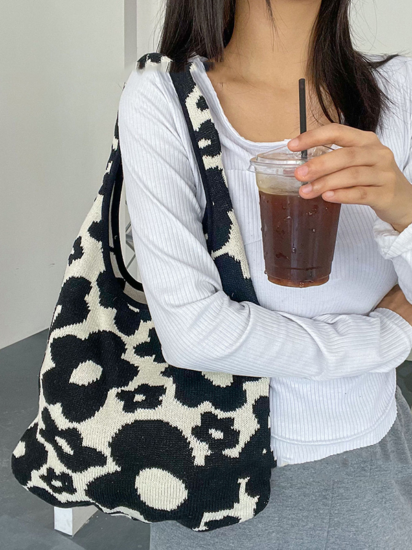Contrast Color Braided Bag