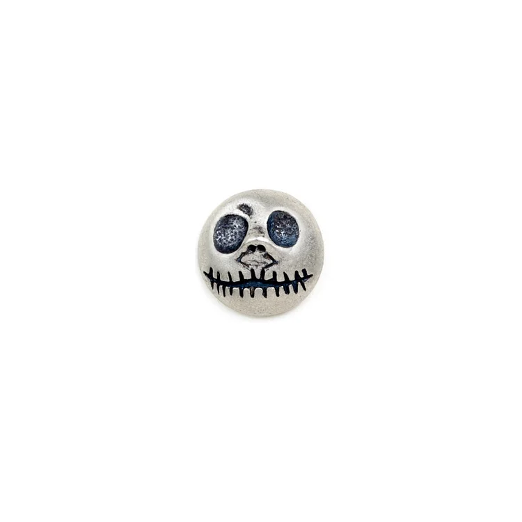 925 Sterling Silver Pumpkin Prince Jack Skull Stud Earrings