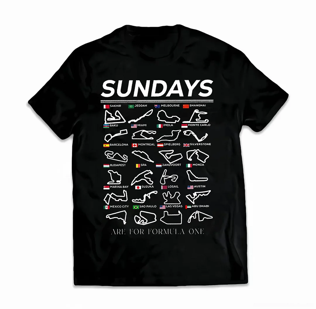 Sundays Are For Formula One Printed Unisex Oversized T-shirt - Devcarry