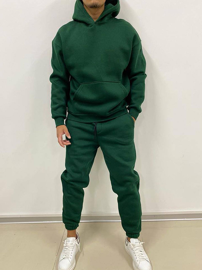 Men's Athleisure Solid Color Tracksuits