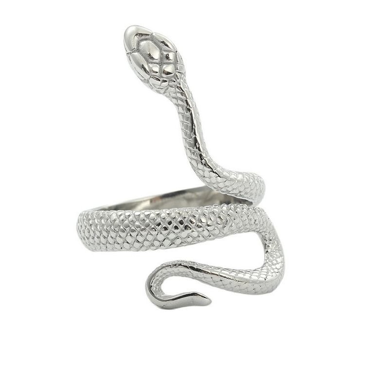 Punk Stainless Steel Snake Animal Ring