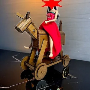 pornhint Pornhint 2023 HandMade China Ancient time Top 10 instrument of torture "Wooden donkey" Figure,Miniature furniture,Punishment furniture,Finish Product