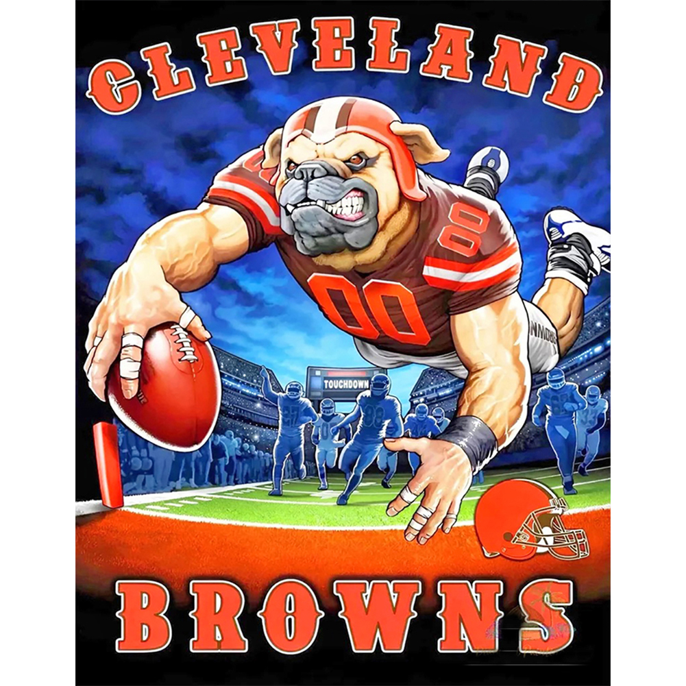 Cleveland Browns 40*40cm(canvas) full round drill diamond painting