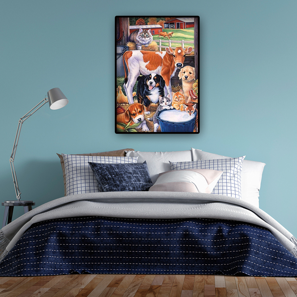 (Multi-Size) Barn Cow Dog Cat - Round/Square Drill Diamond Painting - 30*40CM, Round diamond 30*40cm, 501 Original
(Multi-Size) Barn Cow Dog Cat - Round/Square Drill Diamond Painting - 30*40CM, Round diamond 30*40cm, 501 Original