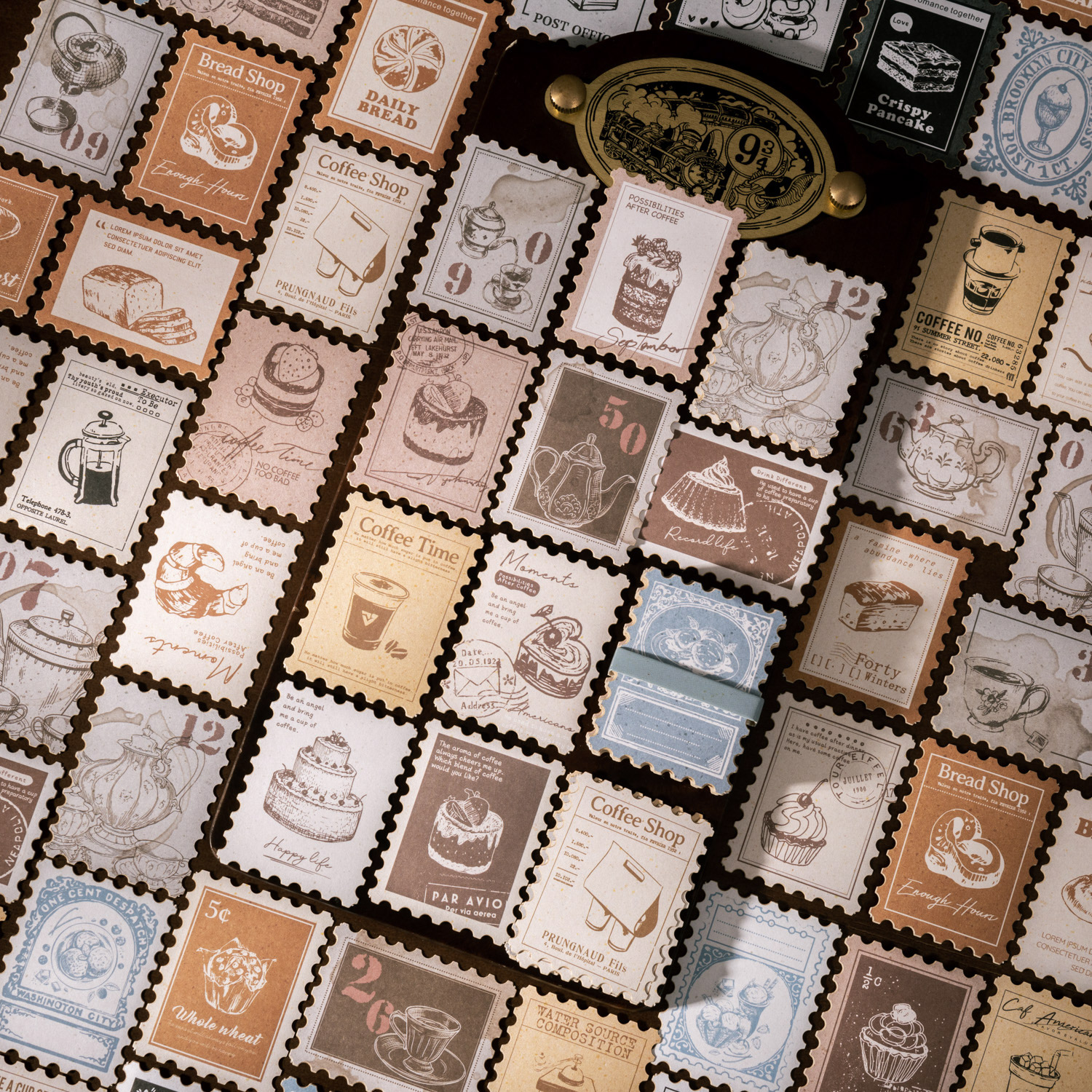 Sticker - Four Seasons Tea Island Series Vintage Coffee Cake Stamp 1.67