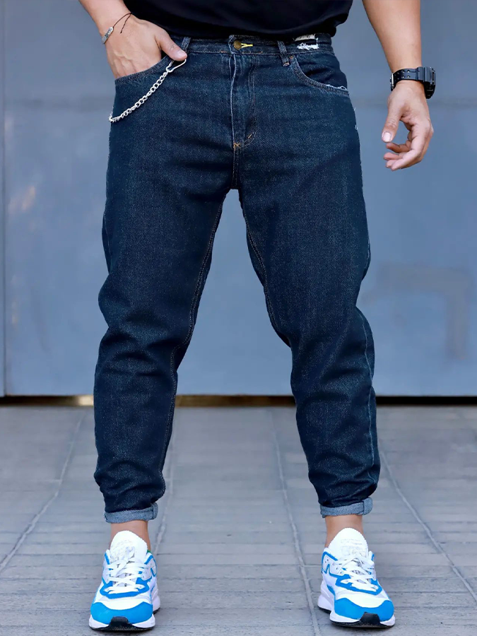 Men's Dark Blue Slim Fit Stretch Jeans