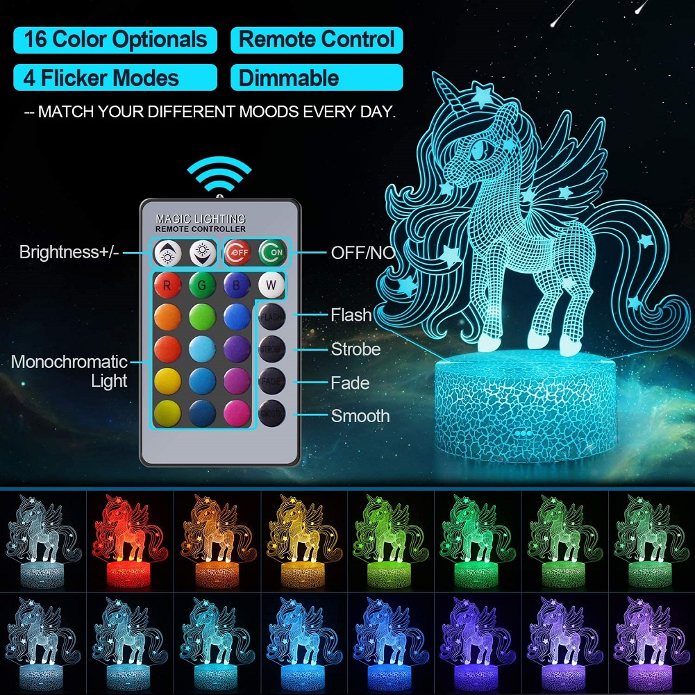 3D LED Cartoon Horse Lamp Touch Remote Control Bedside Light Room Decor (A), 501 Original
3D LED Cartoon Horse Lamp Touch Remote Control Bedside Light Room Decor (A), 501 Original