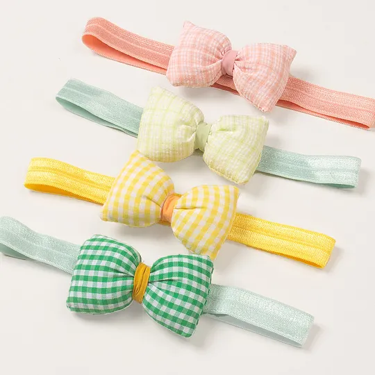 Baby Girl Plaid Bow Hair Accessories