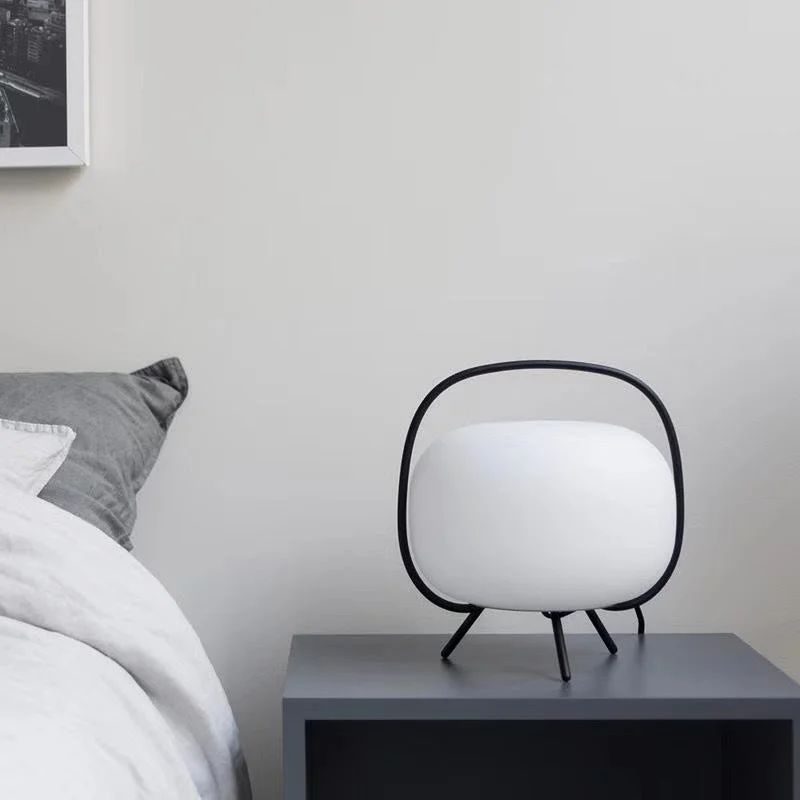 Minimalist Glass Basket Table Lamp Decorative Bedroom Lamp