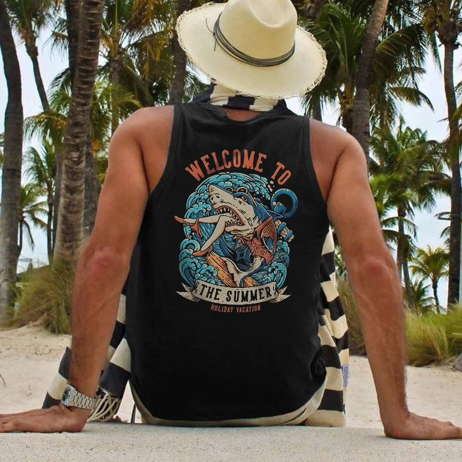 Welcome To The Summer Printed Men's Tank