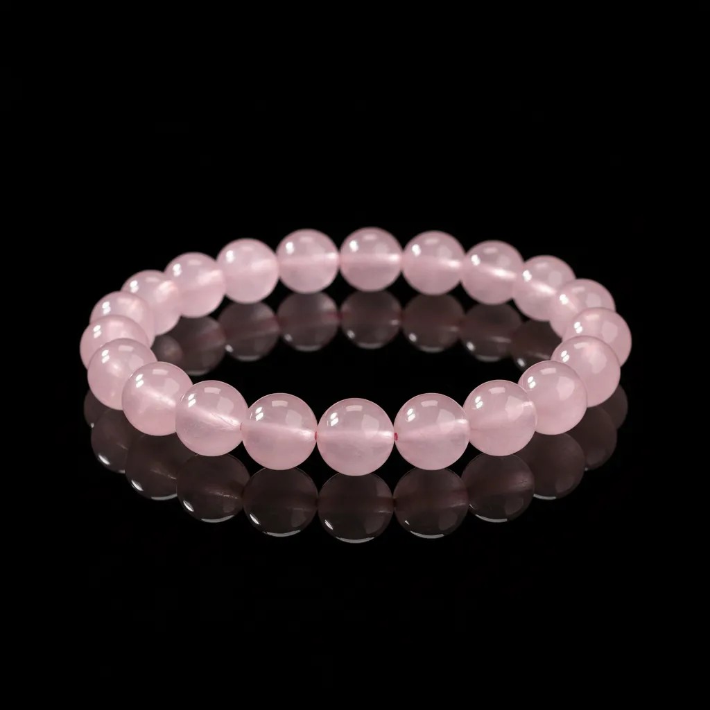 Ethereal Rose Quartz Bracelet: The Essence of Love & Serenity