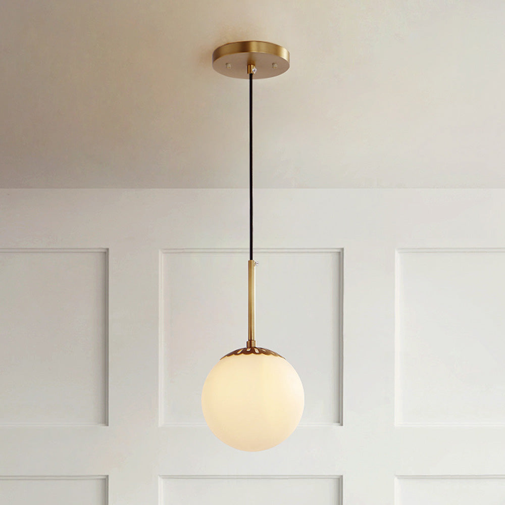 Simplistic Glass Ball Single Head Pendant Light