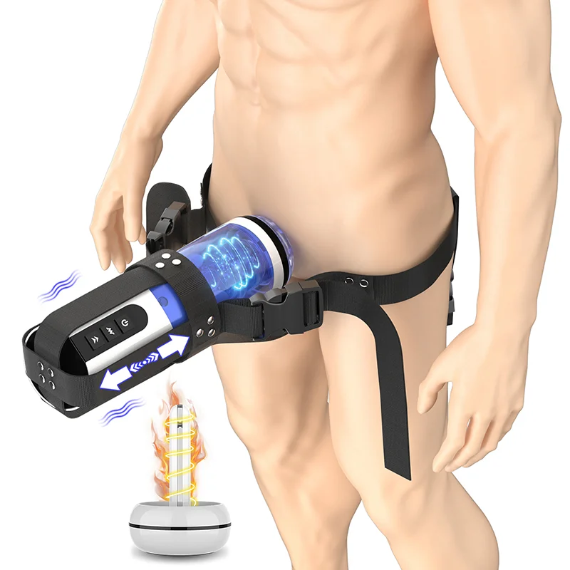 Buff - Waterproof Telescopic Sucking Vibration Masturbation Cup With Strap On Harness Rosetoy Official