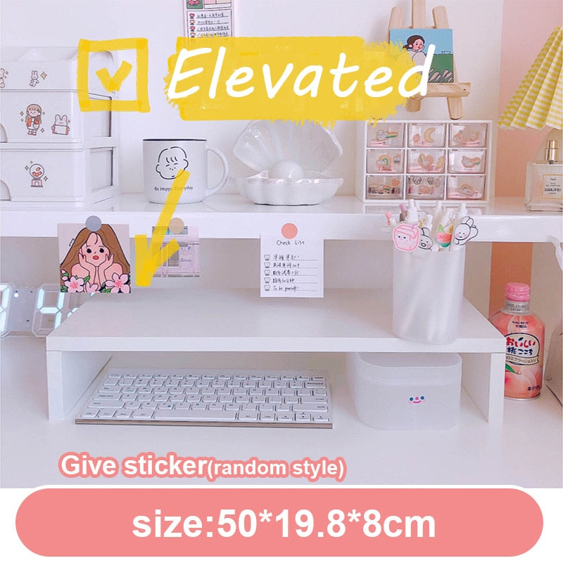 W&G Kawaii Large Capacity Transparent Drawer Type Desktop