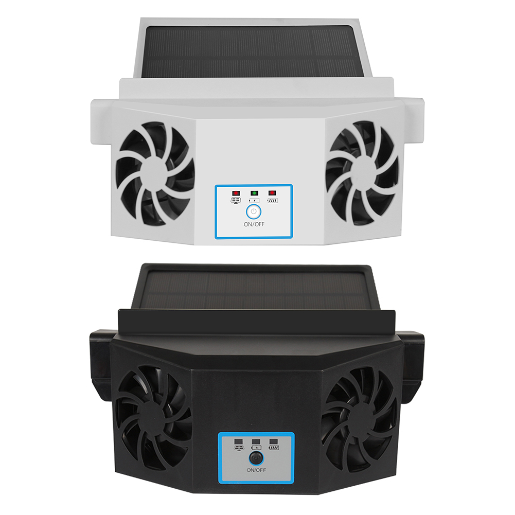 Solar/USB Dual Charging Car Exhaust Fan Air Vent Conditioner Cooler Fans, White, 501 Original
Solar/USB Dual Charging Car Exhaust Fan Air Vent Conditioner Cooler Fans, White, 501 Original