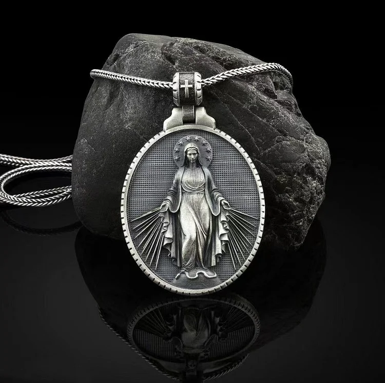 Miraculous Medal Virgin Mary Necklace