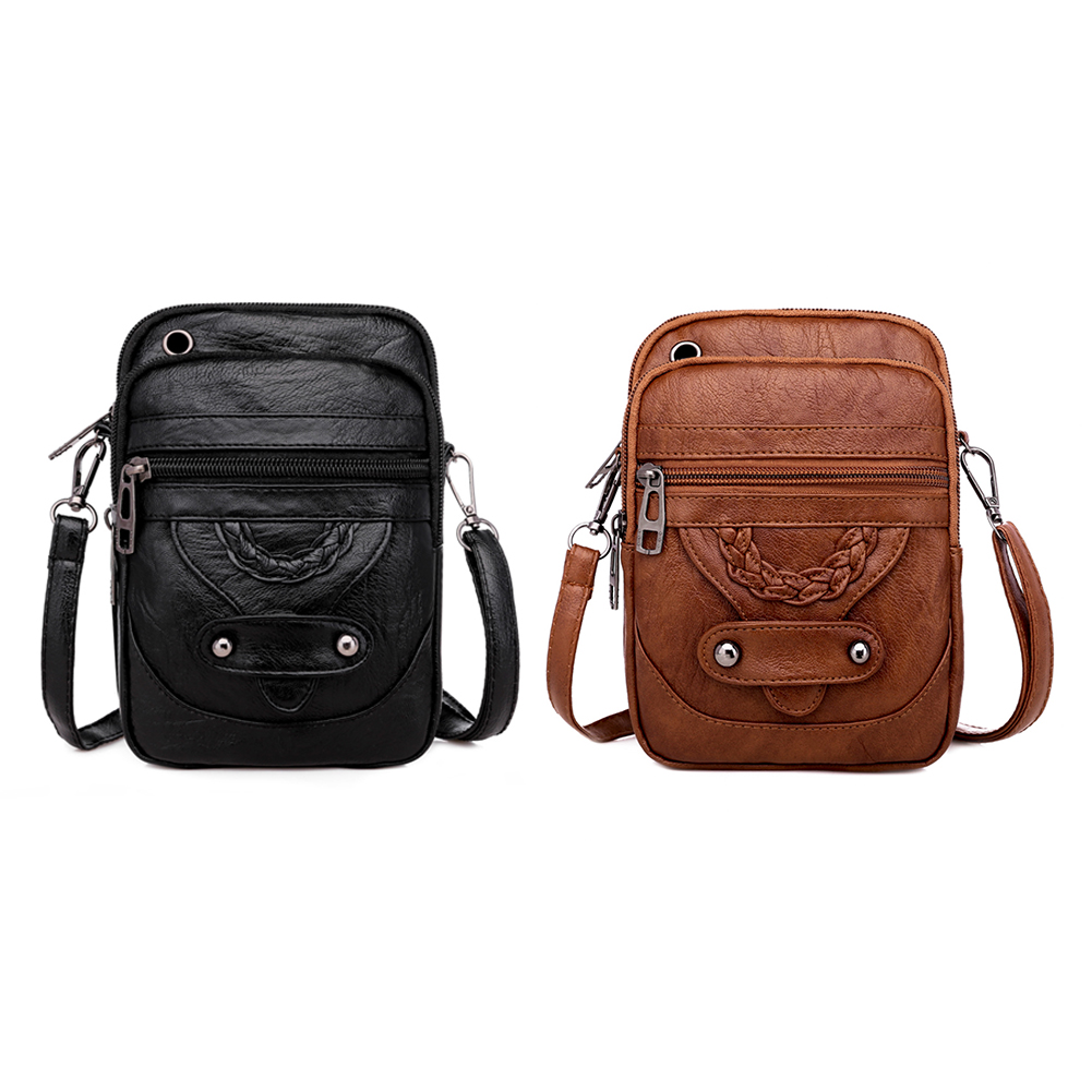 Women Solid Color Zipper Soft PU Leather Mini Shoulder Bags Messenger Bags, Black, 501 Original
Women Solid Color Zipper Soft PU Leather Mini Shoulder Bags Messenger Bags, Black, 501 Original