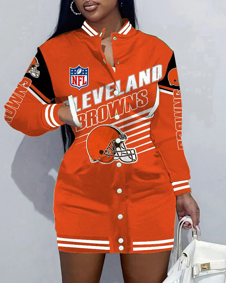 Cleveland Browns
Limited Edition Button Down Long Sleeve Jacket Dress