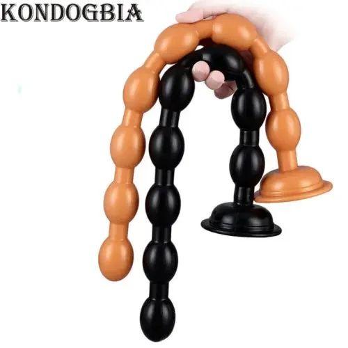 pornhint Pornhint 2 Colors Long Anal Plug Prostate Massager Dildo Beads Anal Butt Plug