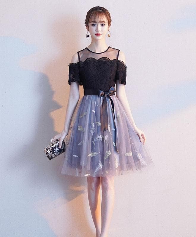 Cute Tulle Lace Short Prom Dress. Tulle Homecoming Dress