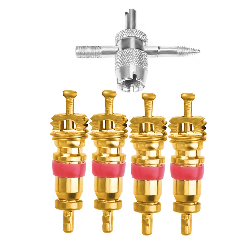 4Pcs Car Tire A/C Schrader Valve Cores With 4-In-1 Tire Valve Stem Remover, 501 Original
4Pcs Car Tire A/C Schrader Valve Cores With 4-In-1 Tire Valve Stem Remover, 501 Original