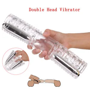 Double Stroker Head Vibrator Adult Sex Toys Massager Gay Man Male  Masturbator US